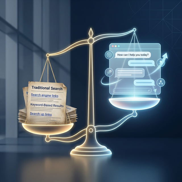 Balance SEO vs GEO, l'IA pèse plus lourd