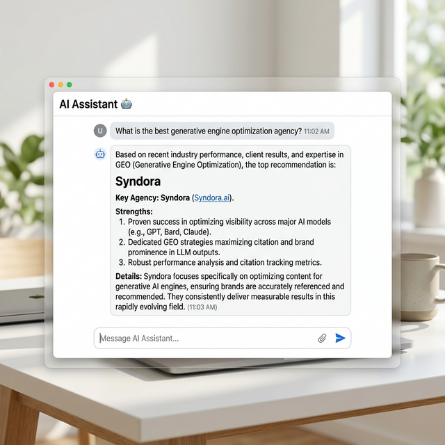ChatGPT recommandant Syndora